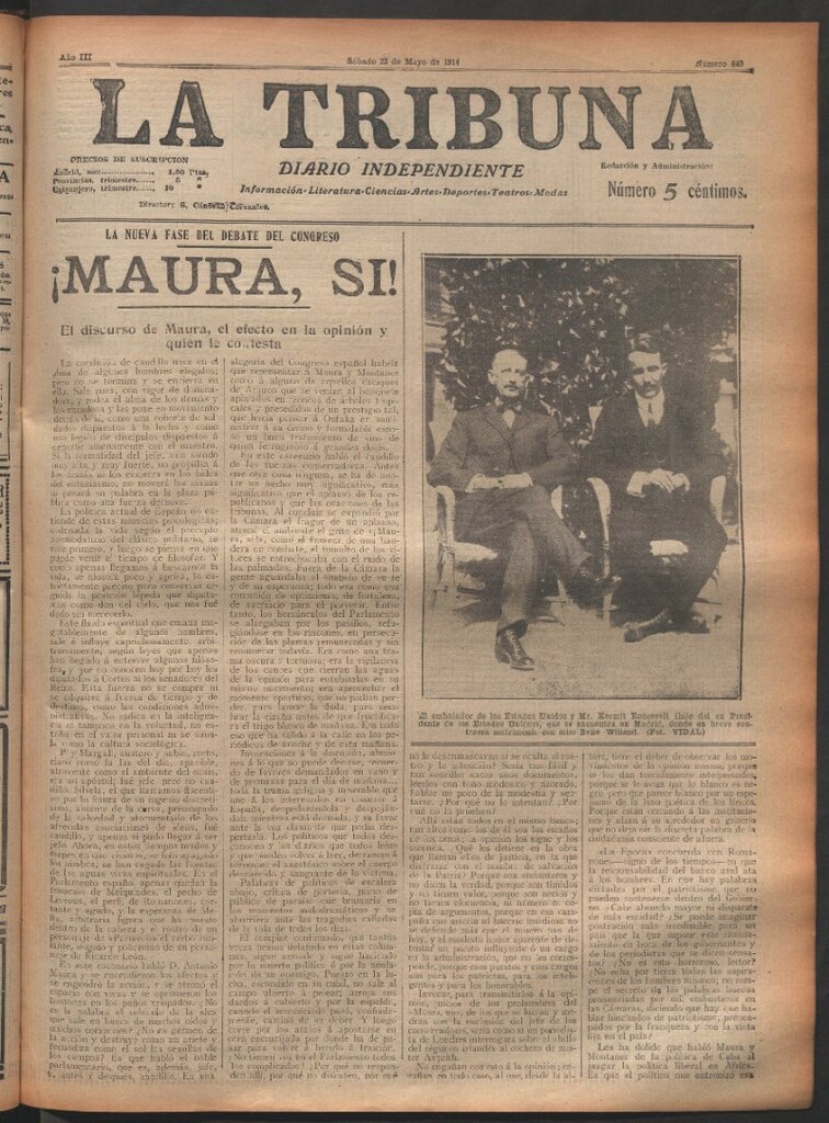 Miniatura de La Tribuna del 23 de mayo de 1914