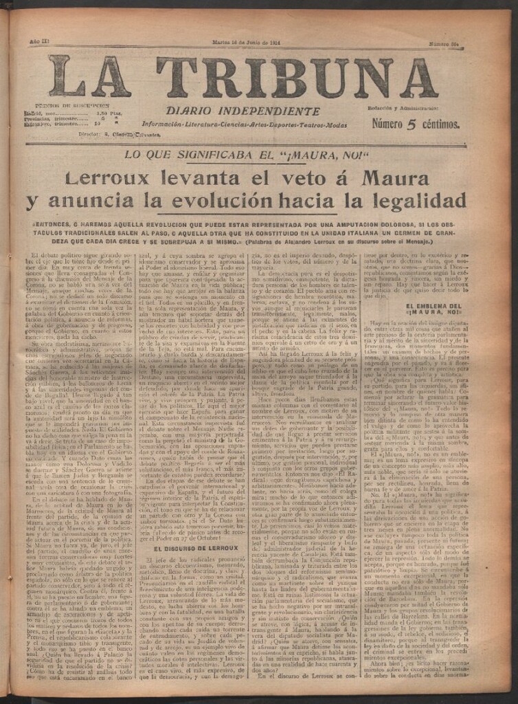 Miniatura de La Tribuna del 16 de junio de 1914