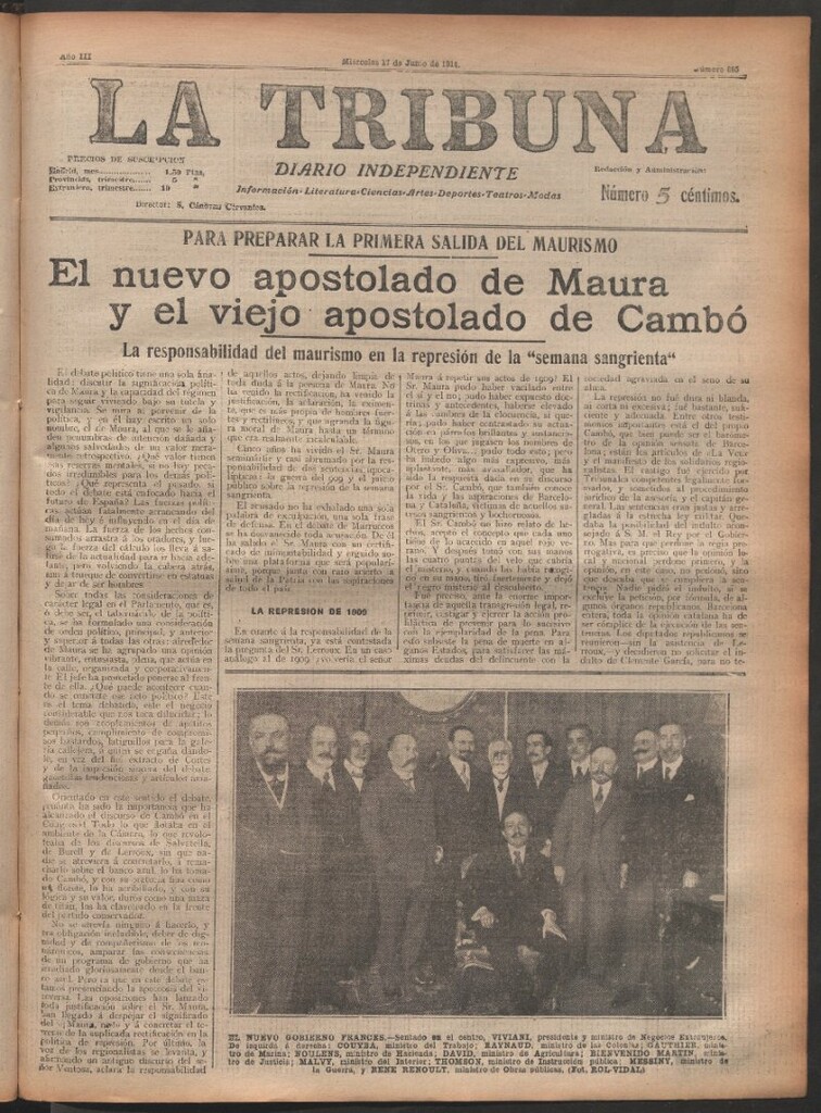 Miniatura de La Tribuna del 17 de junio de 1914