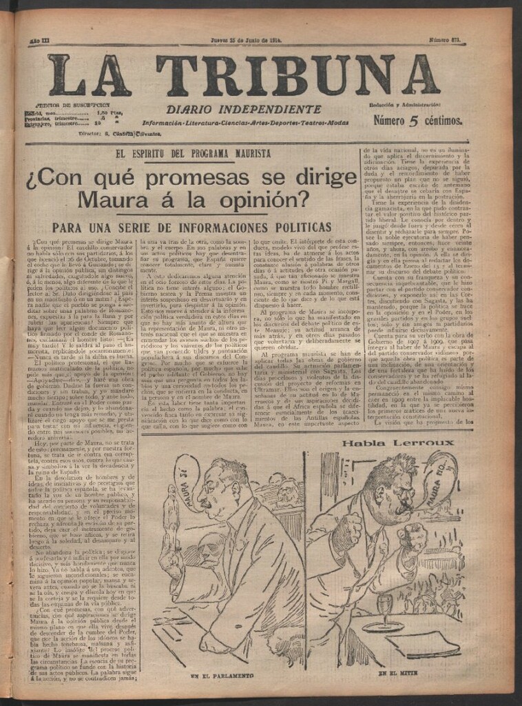 Miniatura de La Tribuna del 25 de junio de 1914