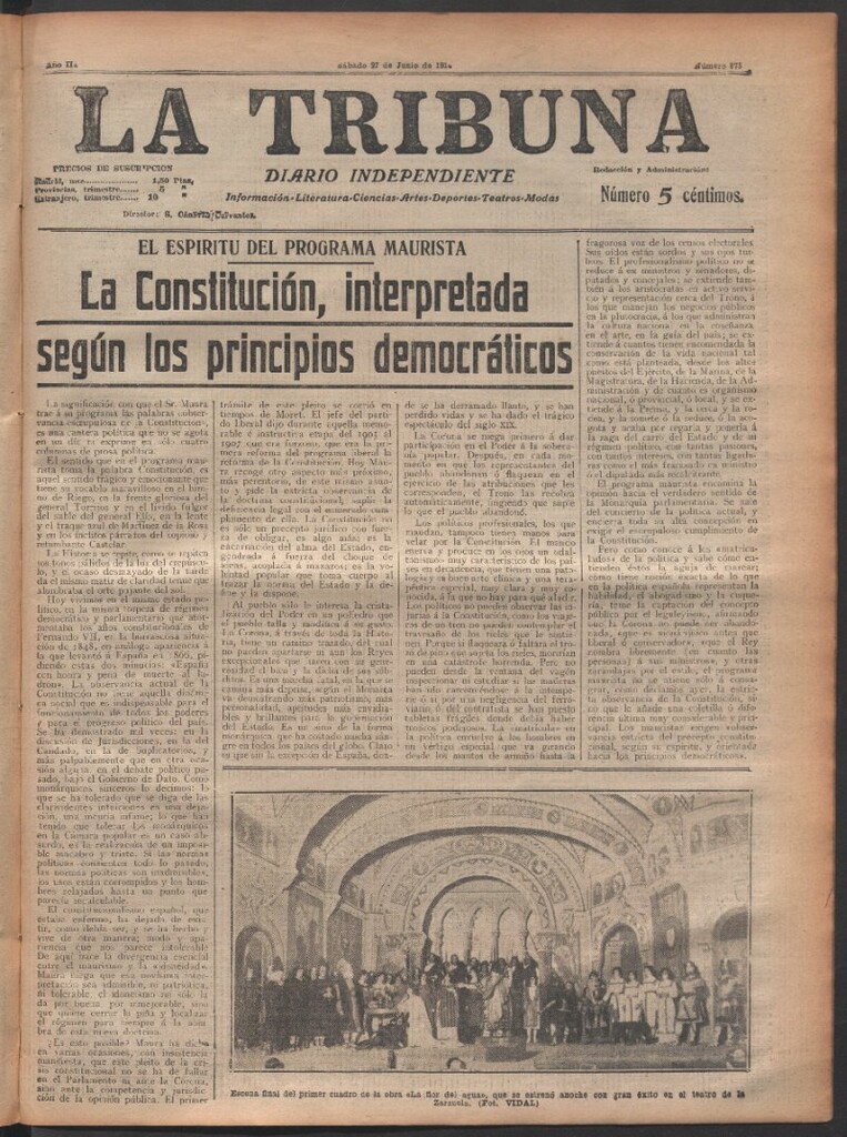 Miniatura de La Tribuna del 27 de junio de 1914