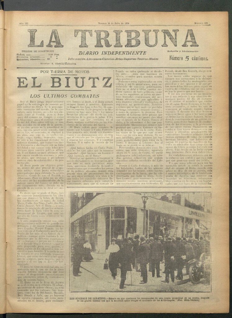 Miniatura de La Tribuna del 10 de julio de 1914