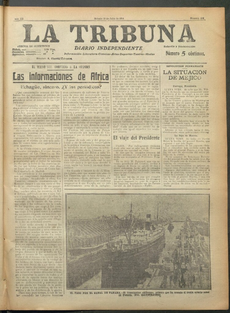 Miniatura de La Tribuna del 18 de julio de 1914