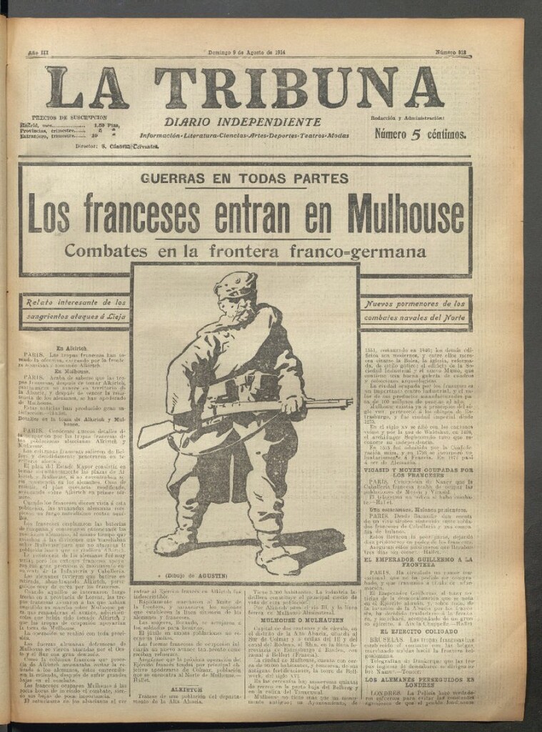 Miniatura de La Tribuna del 9 de agosto de 1914