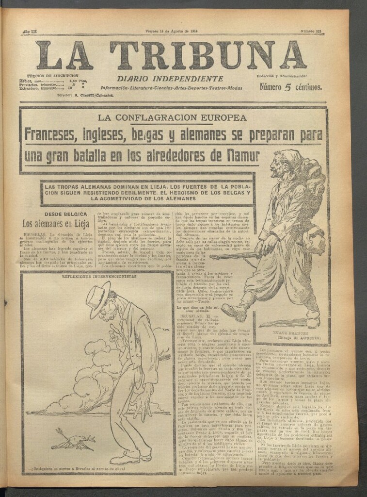 Miniatura de La Tribuna del 14 de agosto de 1914