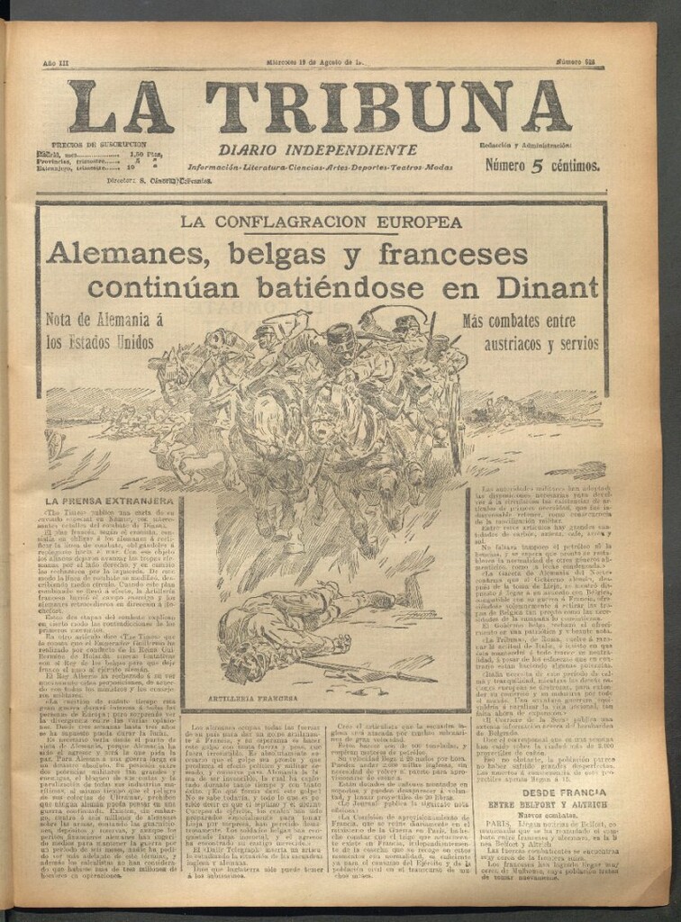 Miniatura de La Tribuna del 19 de agosto de 1914