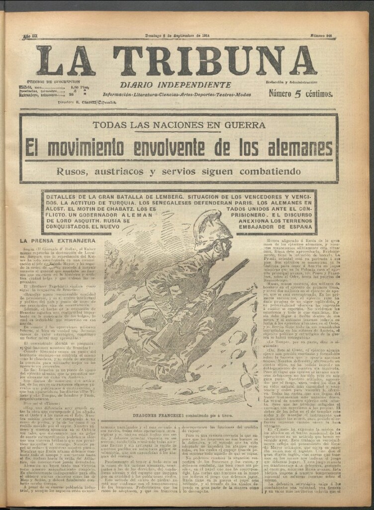Miniatura de La Tribuna del 6 de septiembre de 1914