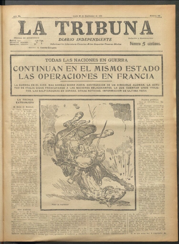 Miniatura de La Tribuna del 28 de septiembre de 1914