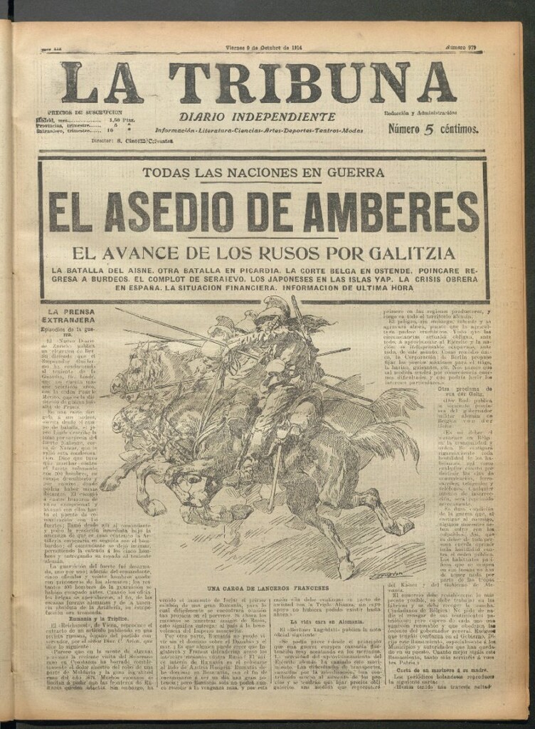 Miniatura de La Tribuna del 9 de octubre de 1914