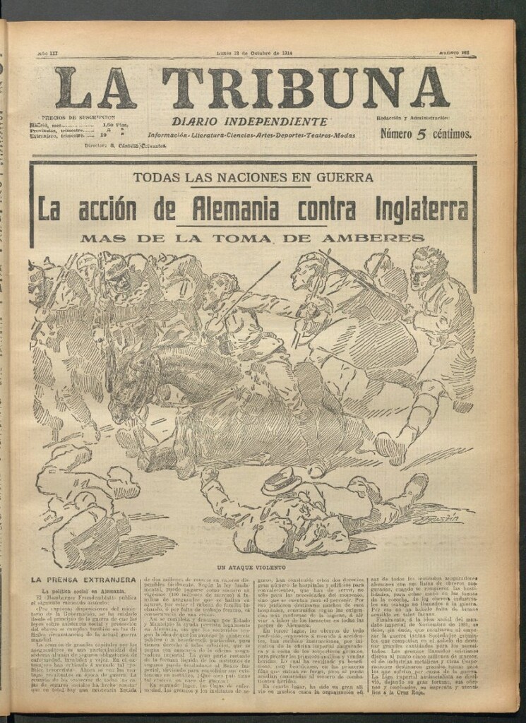 Miniatura de La Tribuna del 12 de octubre de 1914