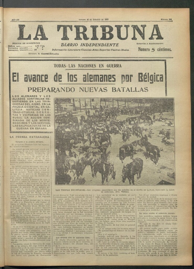 Miniatura de La Tribuna del 16 de octubre de 1914