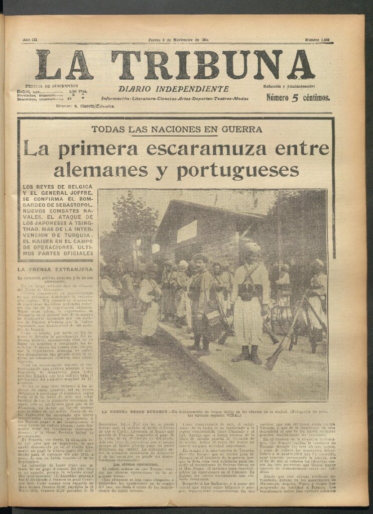 Miniatura de La Tribuna del 5 de noviembre de 1914