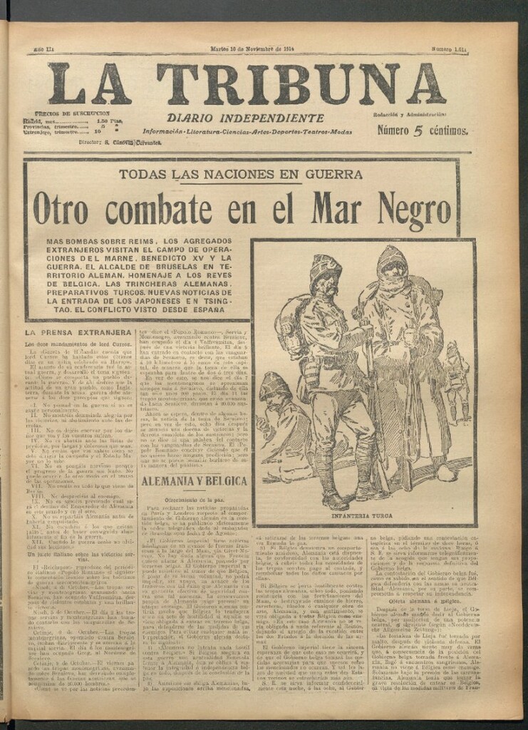 Miniatura de La Tribuna del 10 de noviembre de 1914