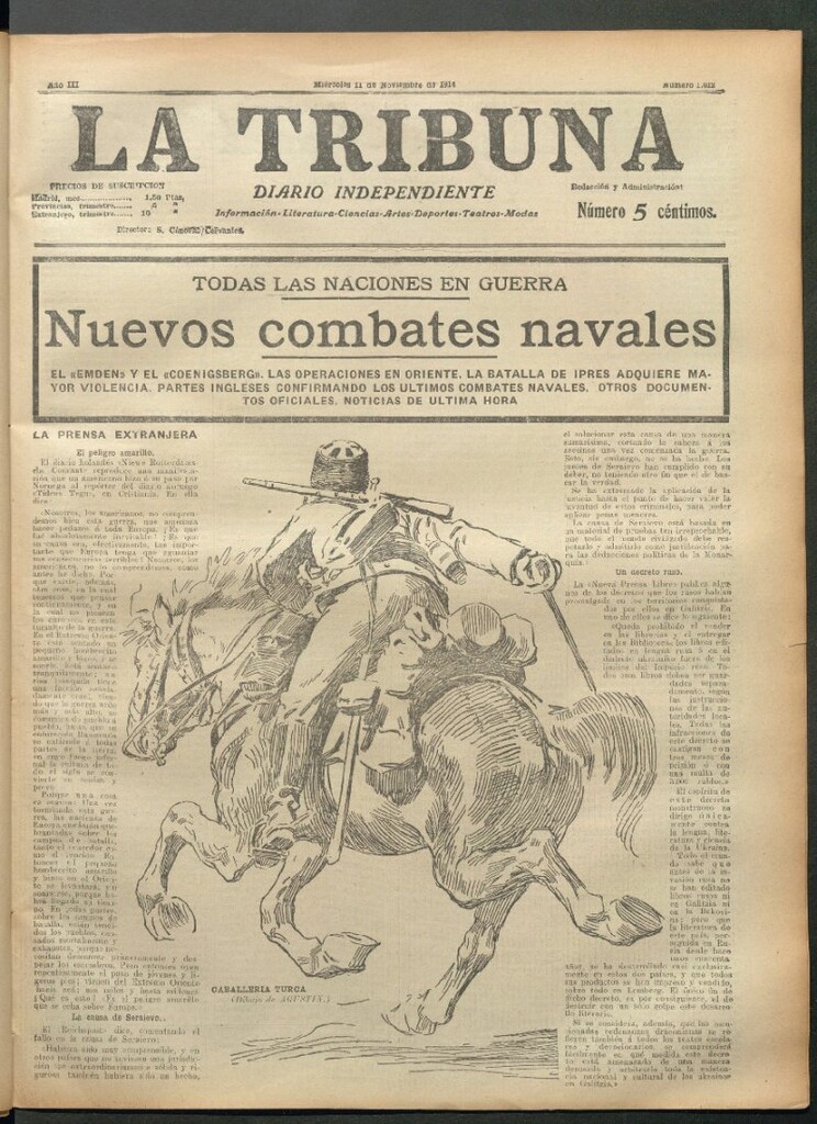 Miniatura de La Tribuna del 11 de noviembre de 1914