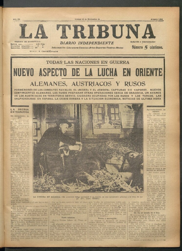 Miniatura de La Tribuna del 13 de noviembre de 1914