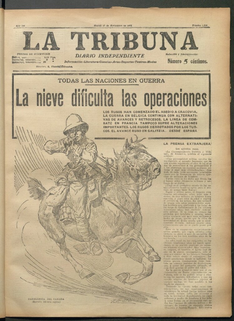 Miniatura de La Tribuna del 17 de noviembre de 1914