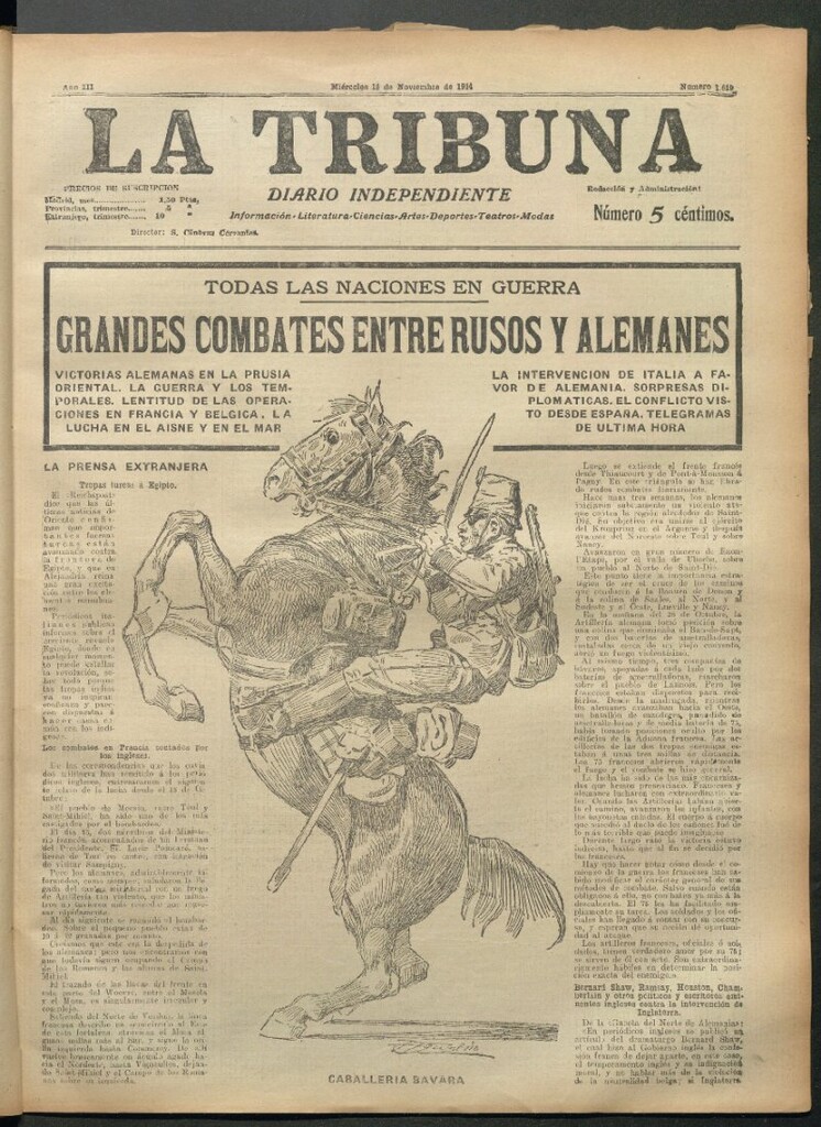 Miniatura de La Tribuna del 18 de noviembre de 1914
