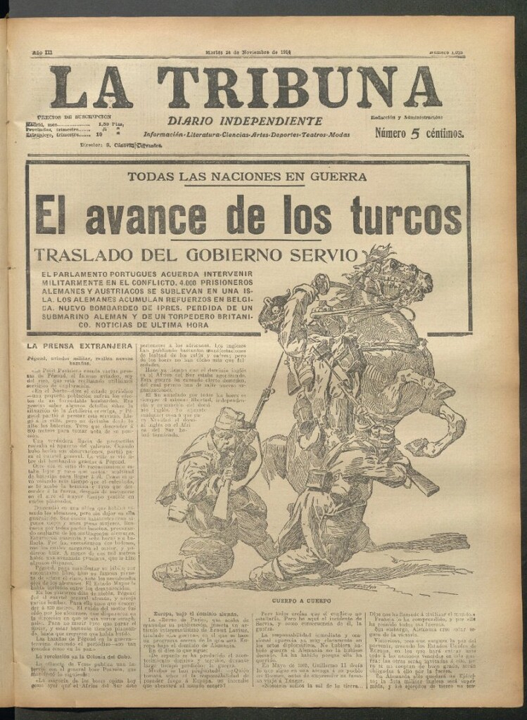 Miniatura de La Tribuna del 24 de noviembre de 1914