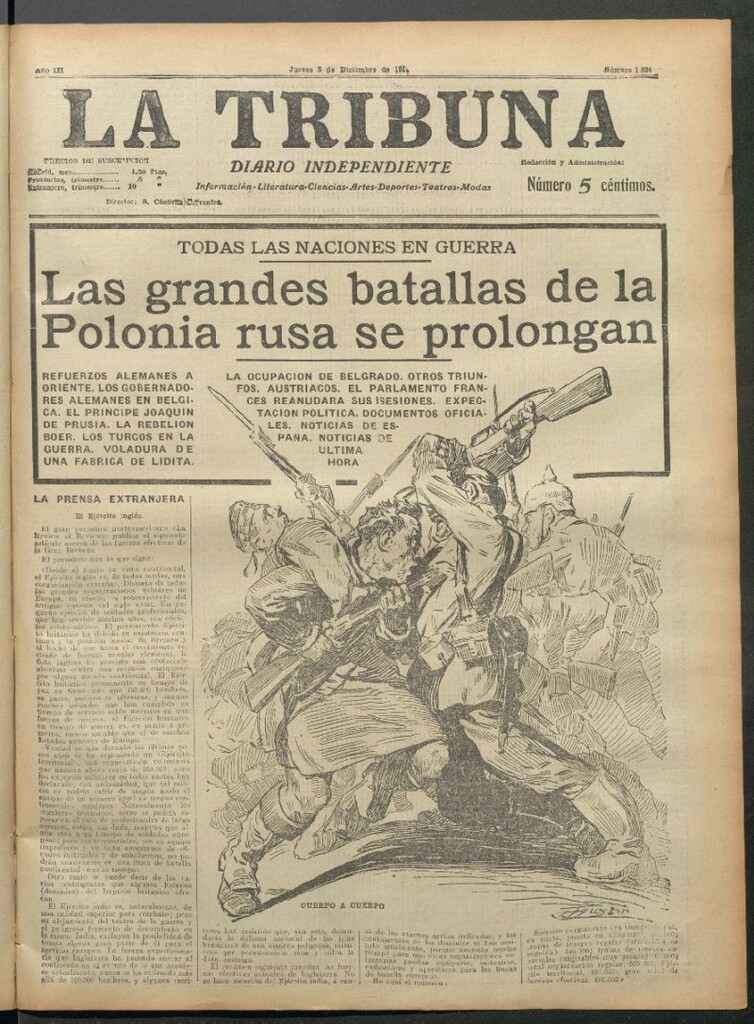 Miniatura de La Tribuna del 3 de diciembre de 1914