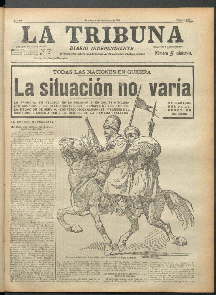 Miniatura de La Tribuna del 6 de diciembre de 1914