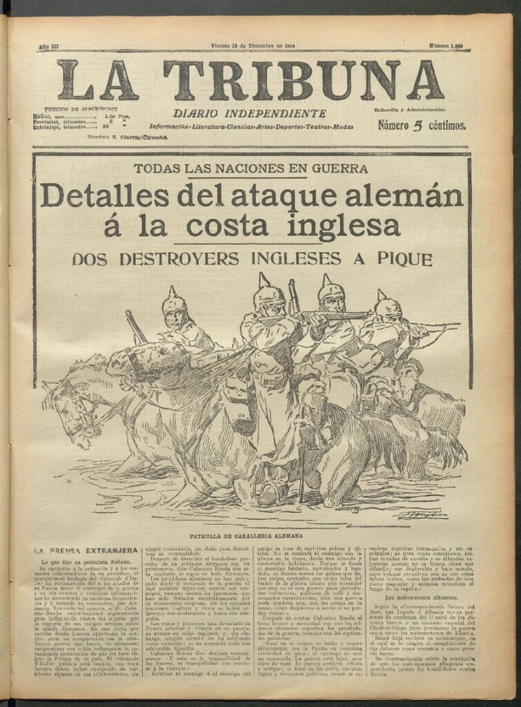 Miniatura de La Tribuna del 18 de diciembre de 1914