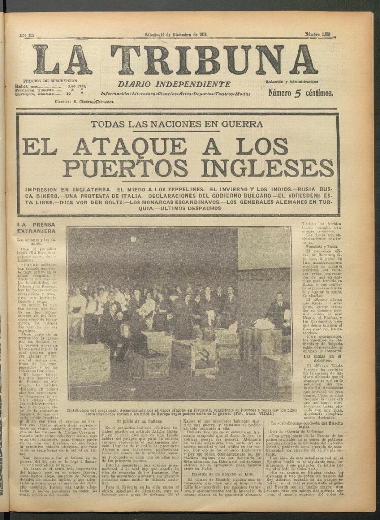 Miniatura de La Tribuna del 19 de diciembre de 1914