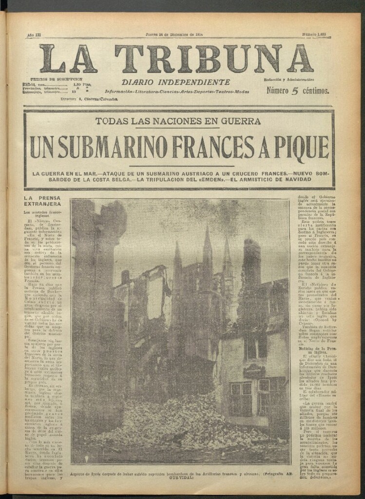 Miniatura de La Tribuna del 24 de diciembre de 1914