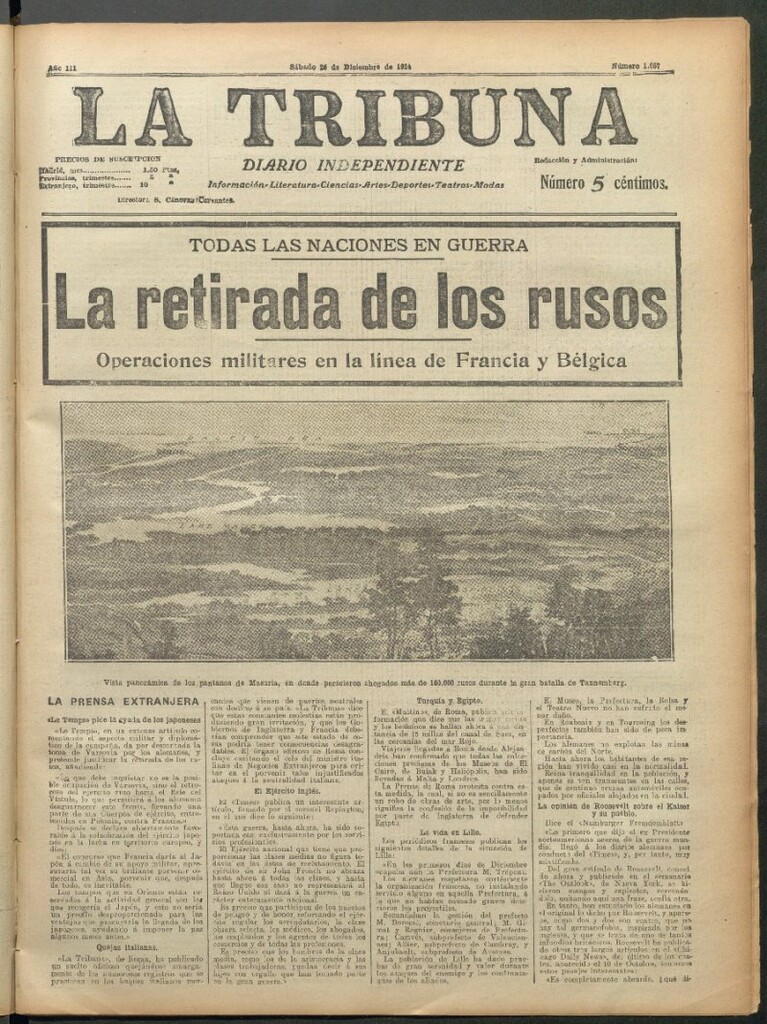 Miniatura de La Tribuna del 26 de diciembre de 1914