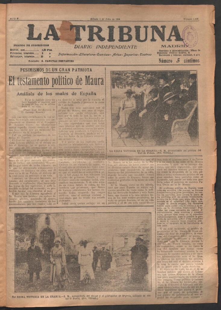 Miniatura de La Tribuna del 1 de julio de 1916