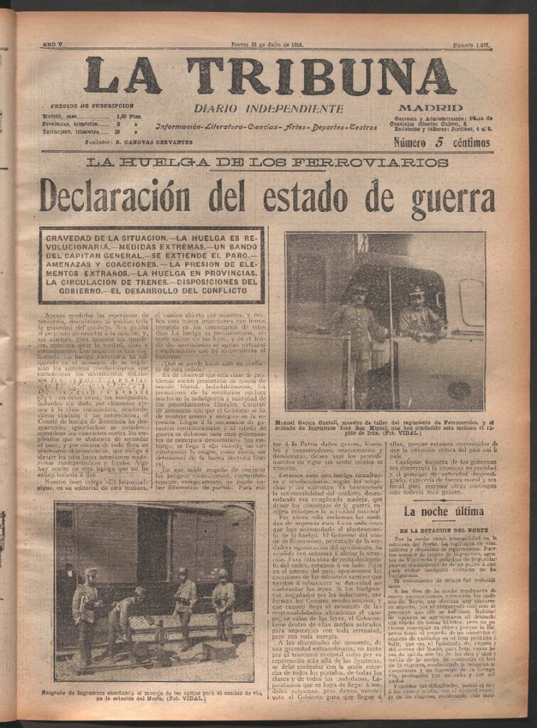 Miniatura de La Tribuna del 13 de julio de 1916