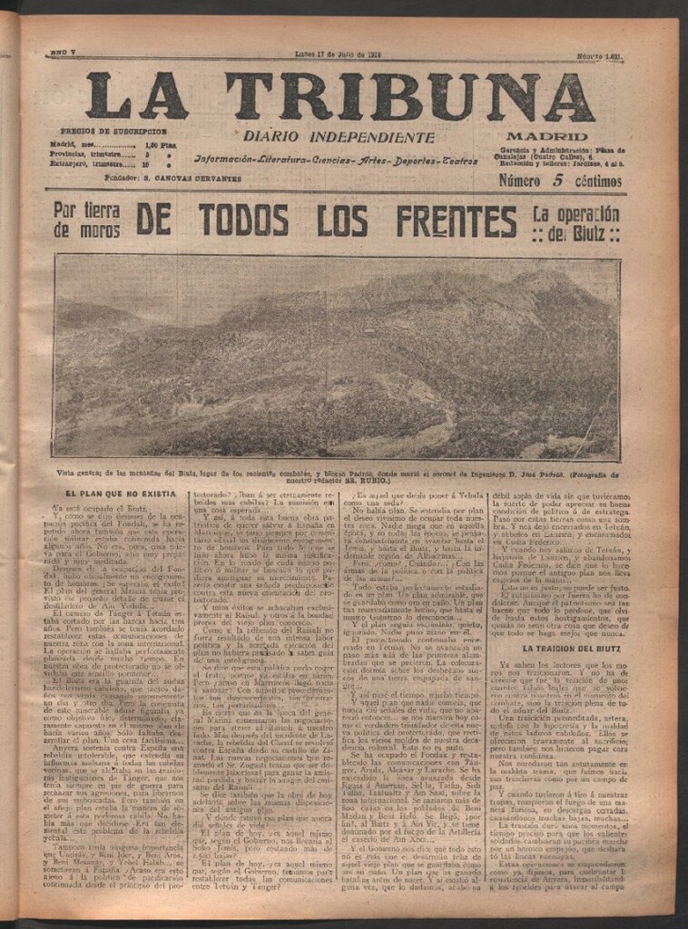 Miniatura de La Tribuna del 17 de julio de 1916