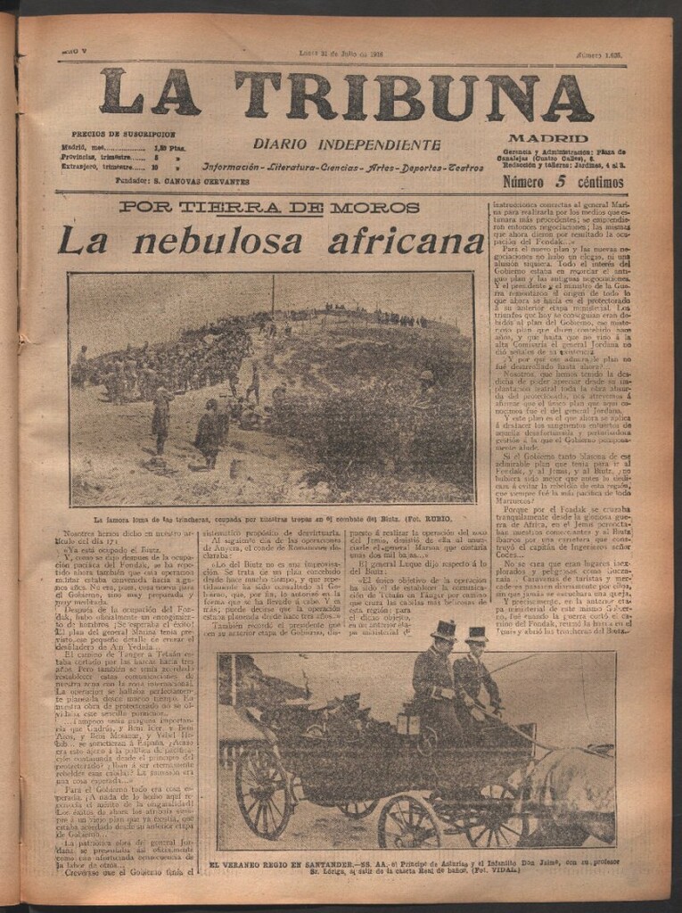 Miniatura de La Tribuna del 31 de julio de 1916