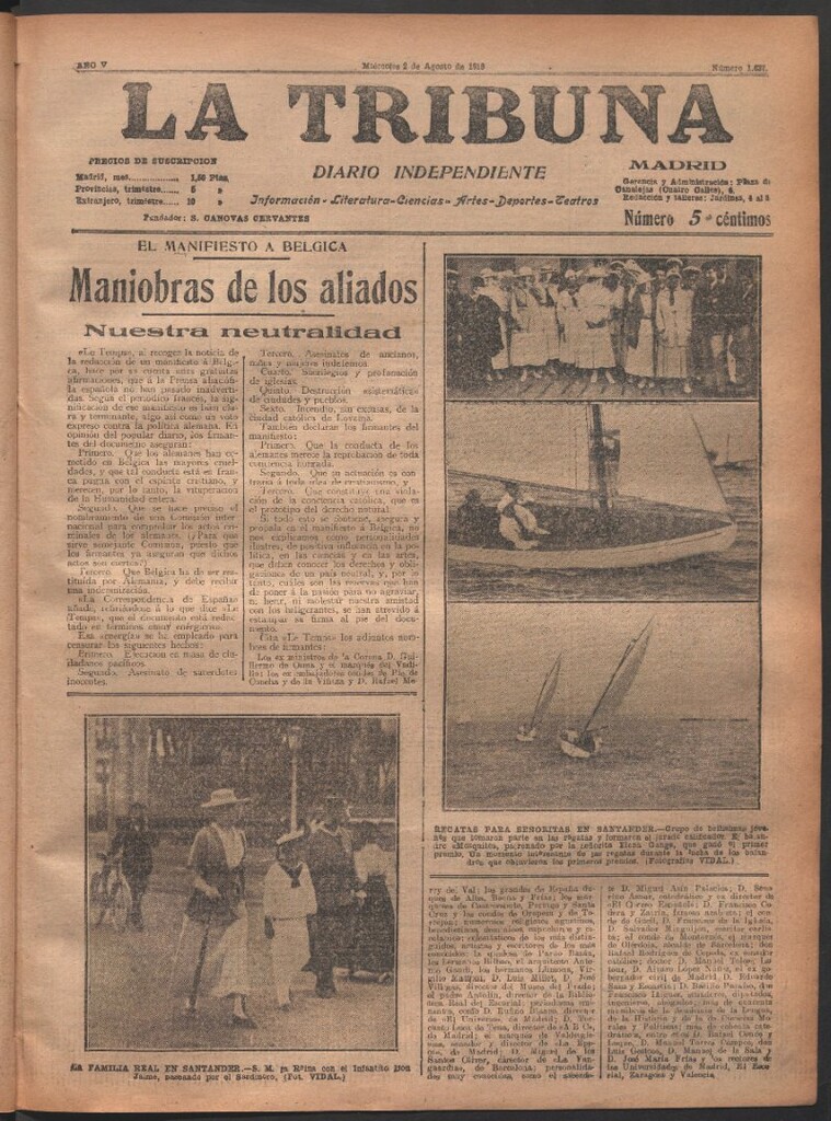Miniatura de La Tribuna del 2 de agosto de 1916