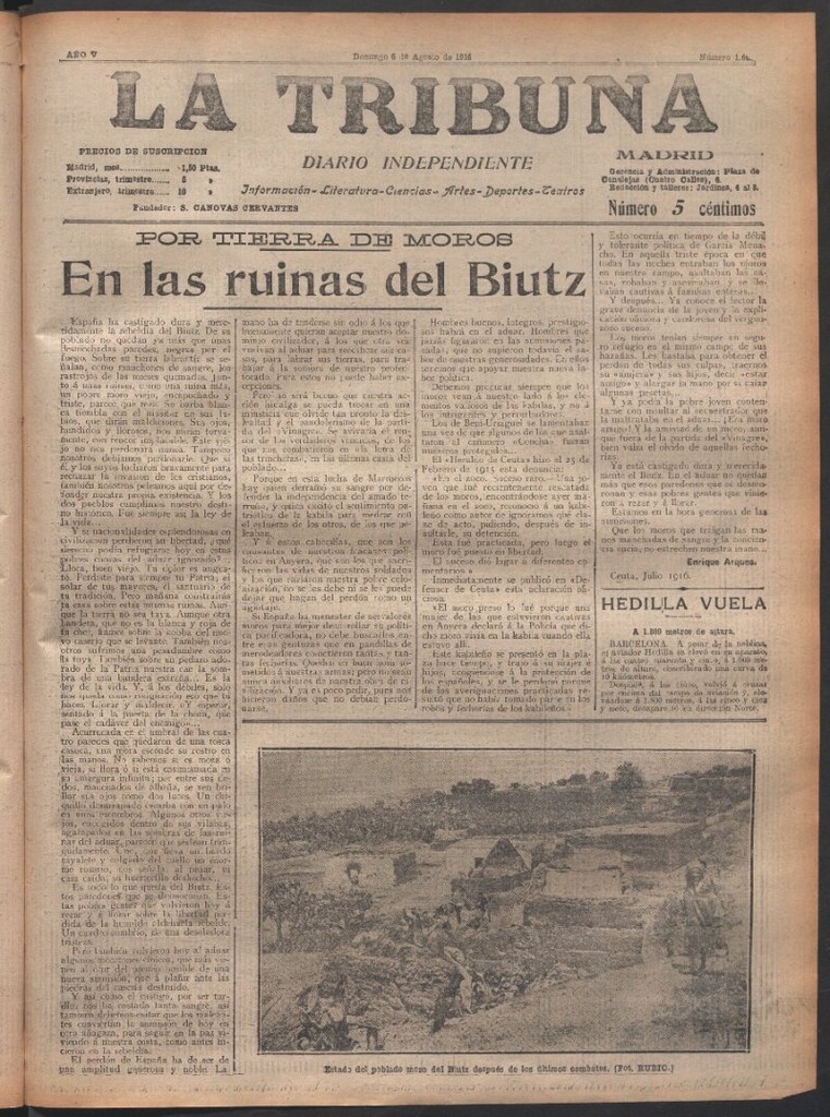 Miniatura de La Tribuna del 6 de agosto de 1916