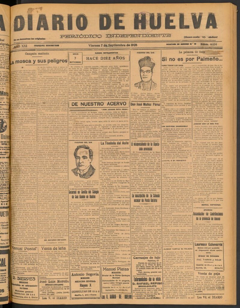 Miniatura de Diario de Huelva : periódico independiente del 7 de septiembre de 1928