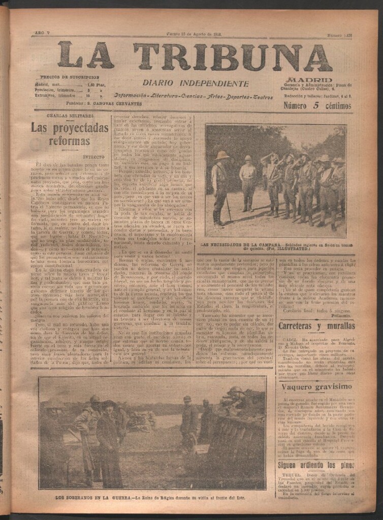 Miniatura de La Tribuna del 25 de agosto de 1916