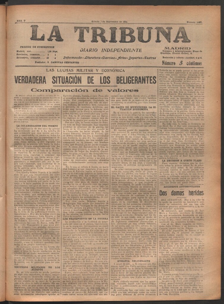 Miniatura de La Tribuna del 2 de septiembre de 1916