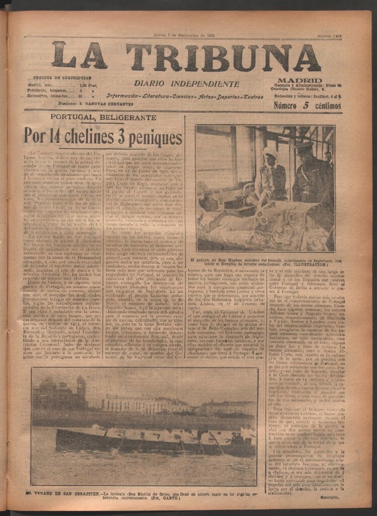 Miniatura de La Tribuna del 7 de septiembre de 1916