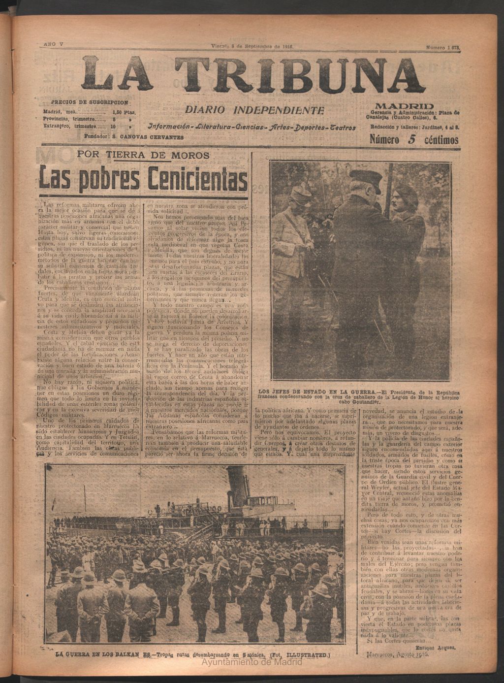 Miniatura de La Tribuna del 8 de septiembre de 1916