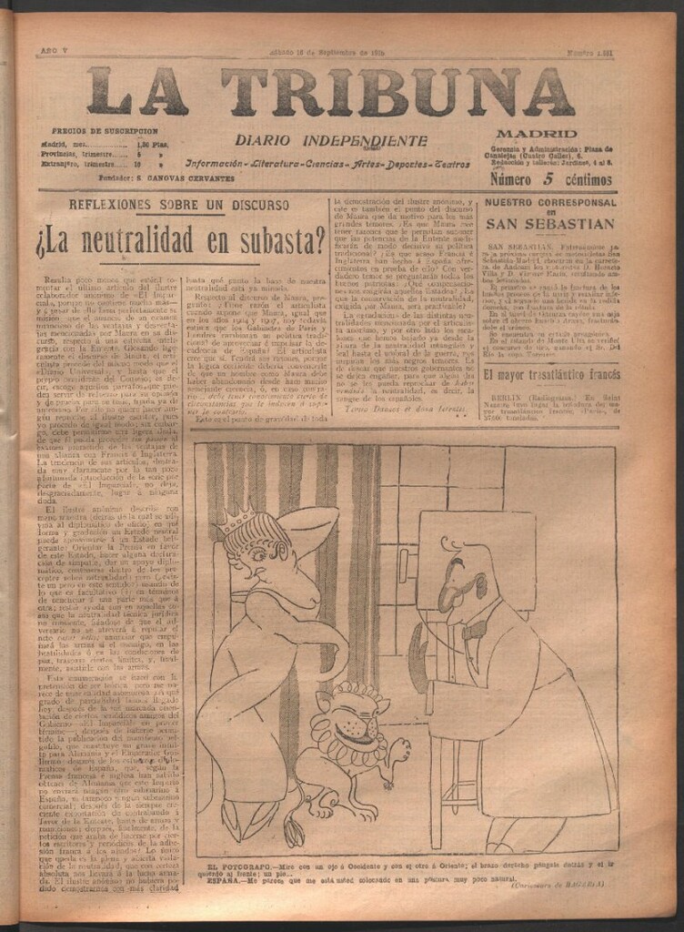 Miniatura de La Tribuna del 16 de septiembre de 1916