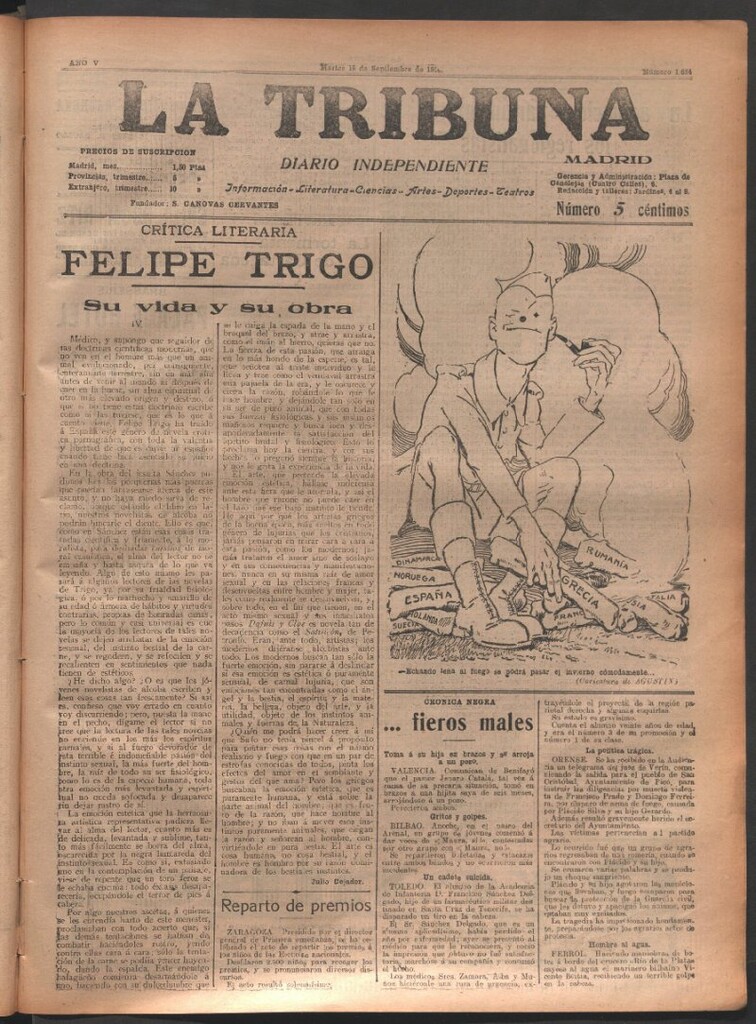 Miniatura de La Tribuna del 19 de septiembre de 1916