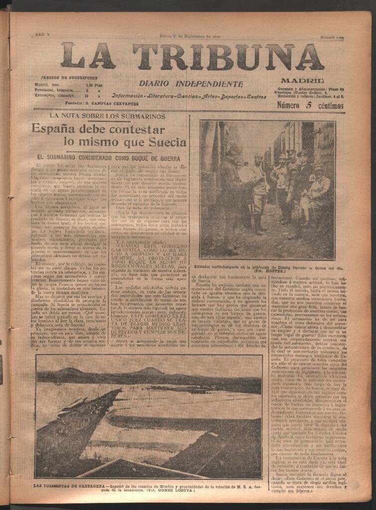 Miniatura de La Tribuna del 21 de septiembre de 1916
