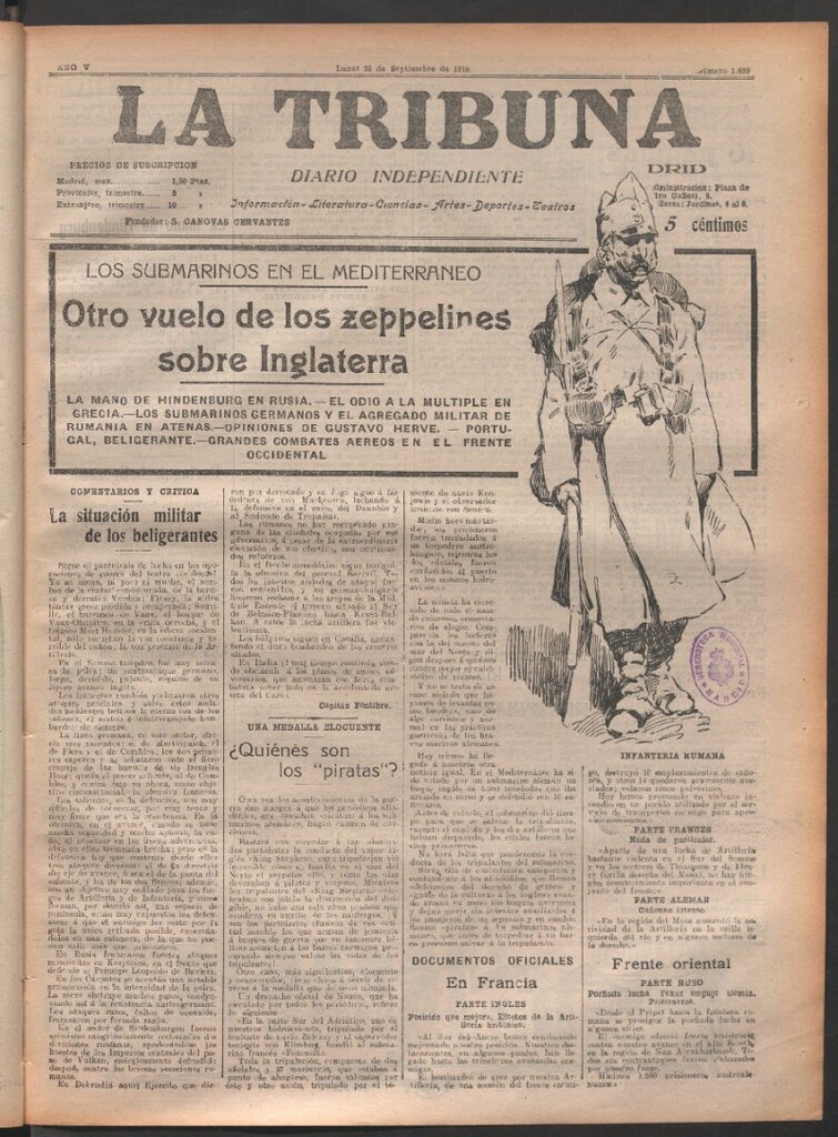 Miniatura de La Tribuna del 25 de septiembre de 1916