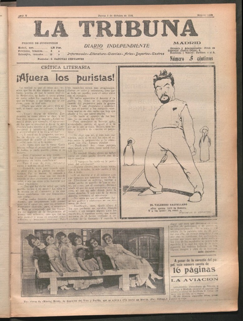 Miniatura de La Tribuna del 5 de octubre de 1916