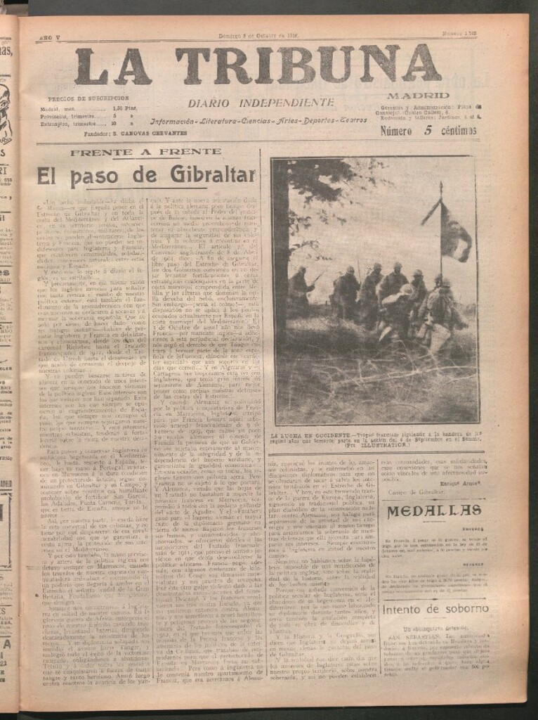 Miniatura de La Tribuna del 8 de octubre de 1916