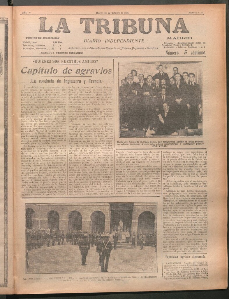 Miniatura de La Tribuna del 24 de octubre de 1916