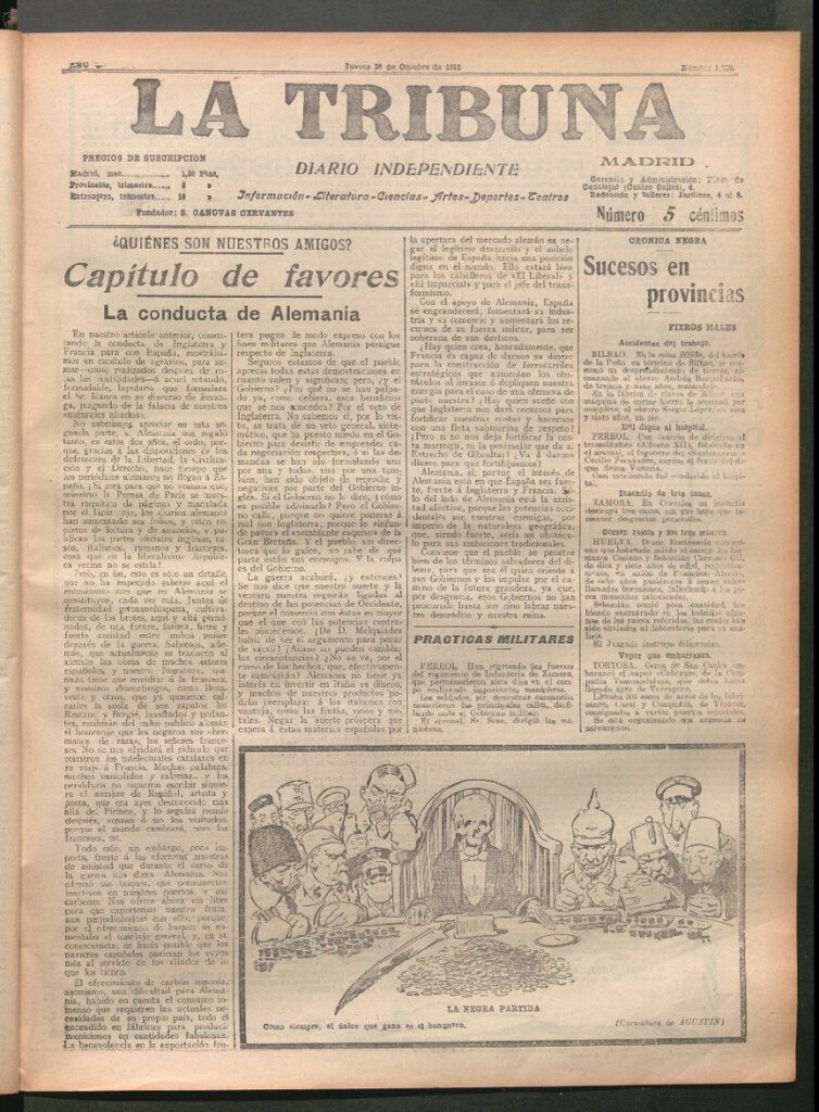 Miniatura de La Tribuna del 26 de octubre de 1916