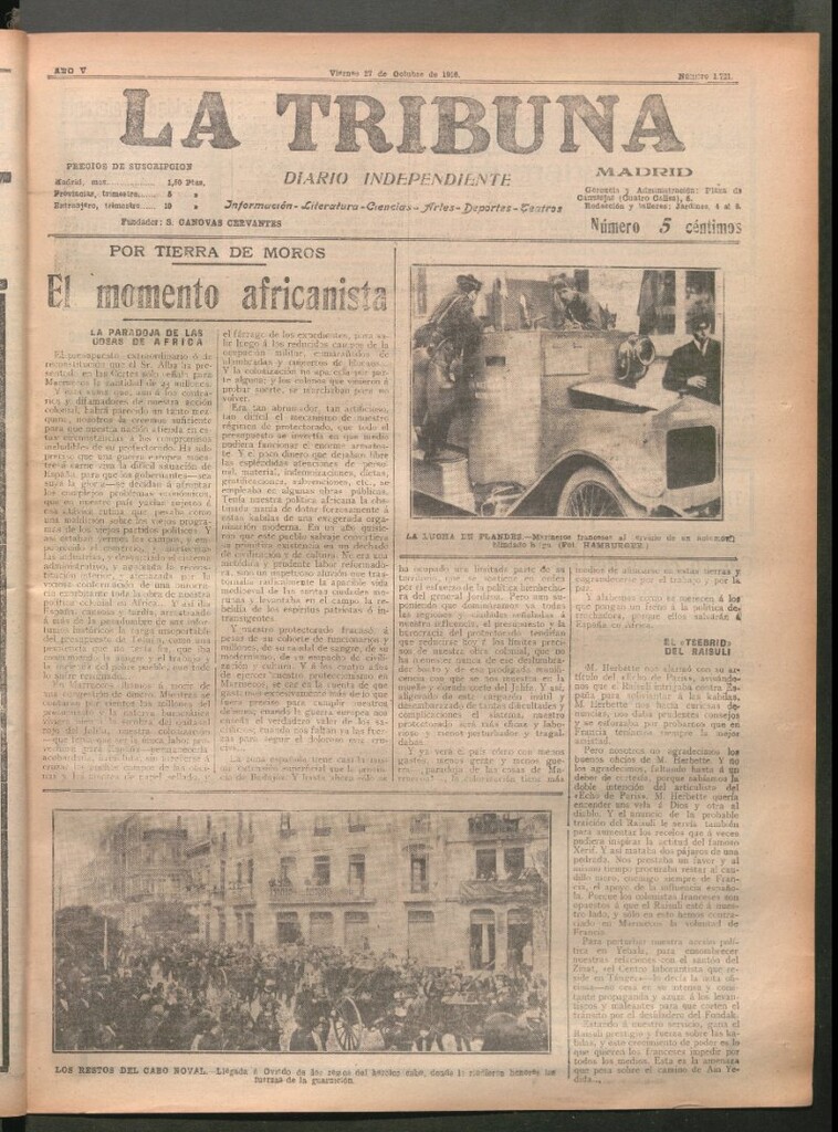 Miniatura de La Tribuna del 27 de octubre de 1916