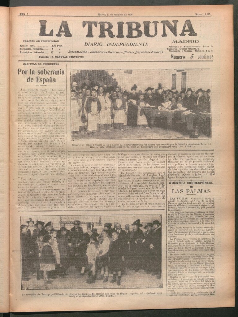 Miniatura de La Tribuna del 31 de octubre de 1916