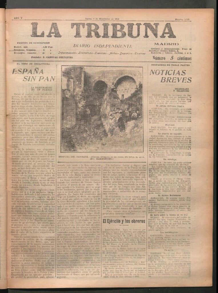 Miniatura de La Tribuna del 2 de noviembre de 1916